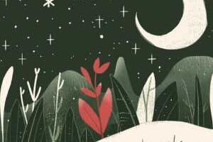 Grafik, Mond, Landschaft, Yoga Nidra